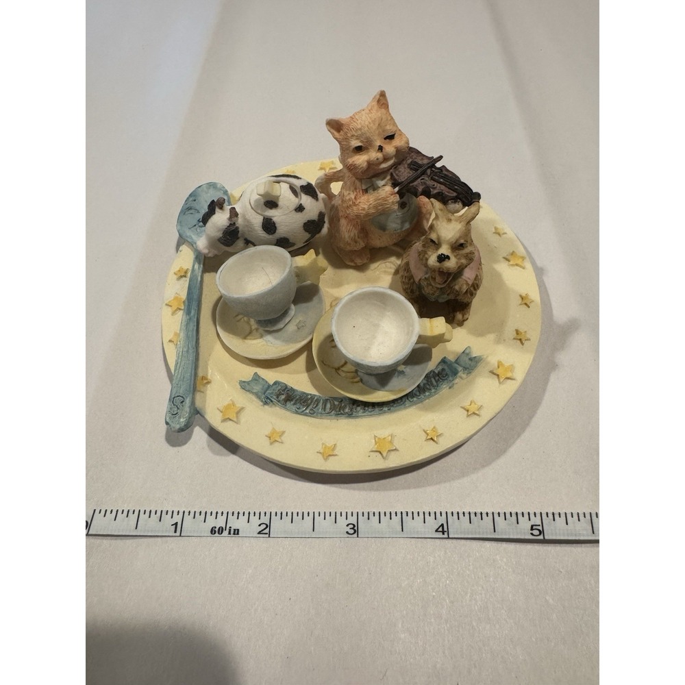 Hey Diddle Diddle Nursery Story Ceramic Mini Tea Set Rare Find